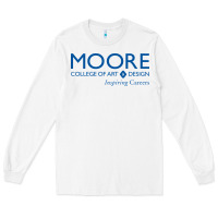 White Moore College of Art and Design Long Sleeve Tee - linhVisuals
