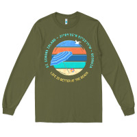 Army Green st simons island t  shirt st. simons island, georgia t  shirt Long Sleeve Tee - linhVisuals