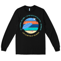 Black st simons island t  shirt st. simons island, georgia t  shirt Long Sleeve Tee - linhVisuals