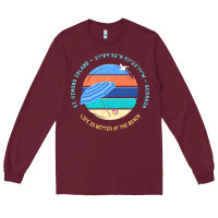 Burgundy st simons island t  shirt st. simons island, georgia t  shirt Long Sleeve Tee - linhVisuals