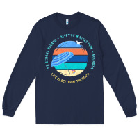 Navy st simons island t  shirt st. simons island, georgia t  shirt Long Sleeve Tee - linhVisuals