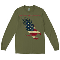 Army Green courage is contagious and eagle Long Sleeve Tee - linhVisuals