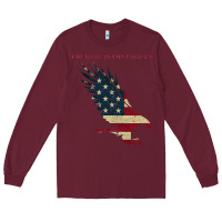 Burgundy courage is contagious and eagle Long Sleeve Tee - linhVisuals