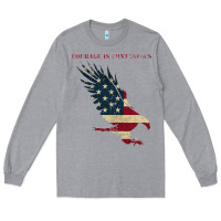 Heather Grey courage is contagious and eagle Long Sleeve Tee - linhVisuals