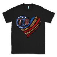 Black american western leopard flag heart Classic Tee - Jasminsmagicworld