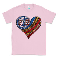 Bubblegum Pink american western leopard flag heart Classic Tee - Jasminsmagicworld