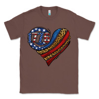 Chestnut american western leopard flag heart Classic Tee - Jasminsmagicworld