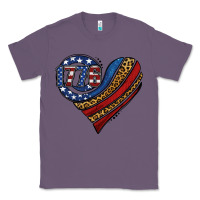 Lavender american western leopard flag heart Classic Tee - Jasminsmagicworld