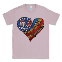 Lilac american western leopard flag heart Classic Tee - Jasminsmagicworld