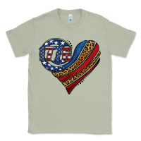 Matcha american western leopard flag heart Classic Tee - Jasminsmagicworld