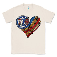 Natural american western leopard flag heart Classic Tee - Jasminsmagicworld