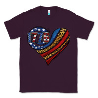 Plum american western leopard flag heart Classic Tee - Jasminsmagicworld