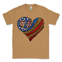 Toasted Coconut american western leopard flag heart Classic Tee - Jasminsmagicworld