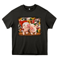 Asphalt christmas pigs Heavy Core Tee - Jasminsmagicworld