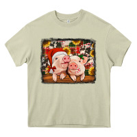 Mossy christmas pigs Heavy Core Tee - Jasminsmagicworld