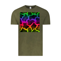 Vintage Olive colorful cow seamless pattern Vintage Tee - BundleAndBundleShop