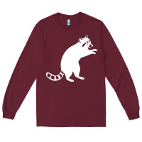 Burgundy raccoon Long Sleeve Tee - linhVisuals