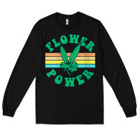 Black womens flower power 420 thc pot weed medical marijuana funny weed v ne Long Sleeve Tee - linhVisuals