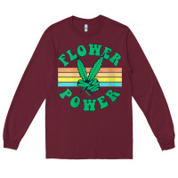 Burgundy womens flower power 420 thc pot weed medical marijuana funny weed v ne Long Sleeve Tee - linhVisuals