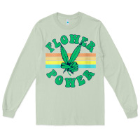 Matcha womens flower power 420 thc pot weed medical marijuana funny weed v ne Long Sleeve Tee - linhVisuals