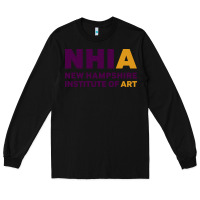 Black New Hampshire Institute of Art Long Sleeve Tee - linhVisuals