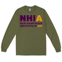 Army Green New Hampshire Institute of Art Long Sleeve Tee - linhVisuals