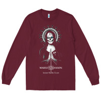 Burgundy marlyn manson special music popular Long Sleeve Tee - linhVisuals