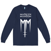 Navy marlyn manson special music popular Long Sleeve Tee - linhVisuals
