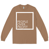 Toasted Coconut people over profit democratic socialism pro socialist symbol t shirt Long Sleeve Tee - linhVisuals
