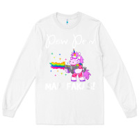 White womens pew madafakas funny fantasy unicorn with rainbow gun   white v Long Sleeve Tee - linhVisuals