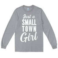 Heather Grey womens just a small town girl journey t shirt Long Sleeve Tee - linhVisuals