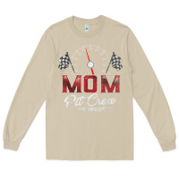 Mushroom race car mom pit crew racing family birthday party t shirt Long Sleeve Tee - linhVisuals