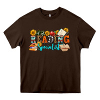 Chocolate Brown reading specialist olivia Heavy Core Tee - OliviaCreatesArt