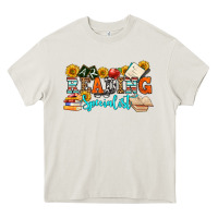 Cream reading specialist olivia Heavy Core Tee - OliviaCreatesArt