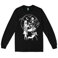 Black nightmare before christmas jack and sally t shirt Long Sleeve Tee - linhVisuals
