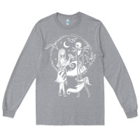 Heather Grey nightmare before christmas jack and sally t shirt Long Sleeve Tee - linhVisuals