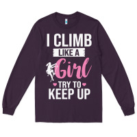 Plum climbing climb mountain climbing like a girl 345 climb climbing lover Long Sleeve Tee - linhVisuals