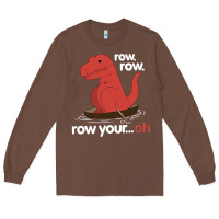 Chestnut dinosaur dino trex row t rex saurus Long Sleeve Tee - linhVisuals
