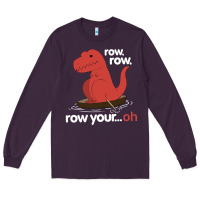 Plum dinosaur dino trex row t rex saurus Long Sleeve Tee - linhVisuals