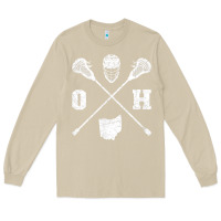 Mushroom ohio lacrosse sticks & helmet state outline lax player t shirt Long Sleeve Tee - linhVisuals