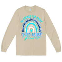 Mushroom no excuse child abuse prevention awareness leopard rainbow t shirt Long Sleeve Tee - linhVisuals