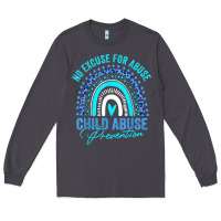 Smoke no excuse child abuse prevention awareness leopard rainbow t shirt Long Sleeve Tee - linhVisuals