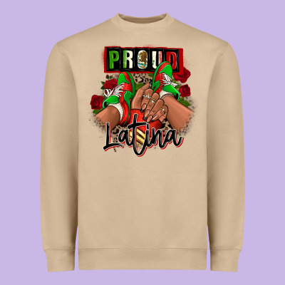 Proud Latina Mexican Sneakers Heavyweight Sweatshirt Designed By Ranaportraitstore