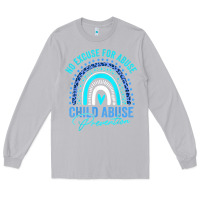 Moon Dust no excuse child abuse prevention awareness leopard rainbow t shirt Long Sleeve Tee - linhVisuals