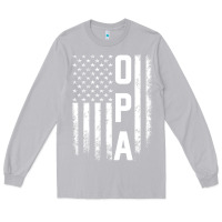 Moon Dust opa gift america flag gift for men father's day pullover hoodie Long Sleeve Tee - linhVisuals