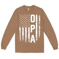 Toasted Coconut opa gift america flag gift for men father's day pullover hoodie Long Sleeve Tee - linhVisuals