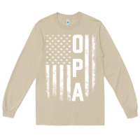 Mushroom opa gift america flag gift for men father's day pullover hoodie Long Sleeve Tee - linhVisuals
