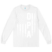 White opa gift america flag gift for men father's day pullover hoodie Long Sleeve Tee - linhVisuals