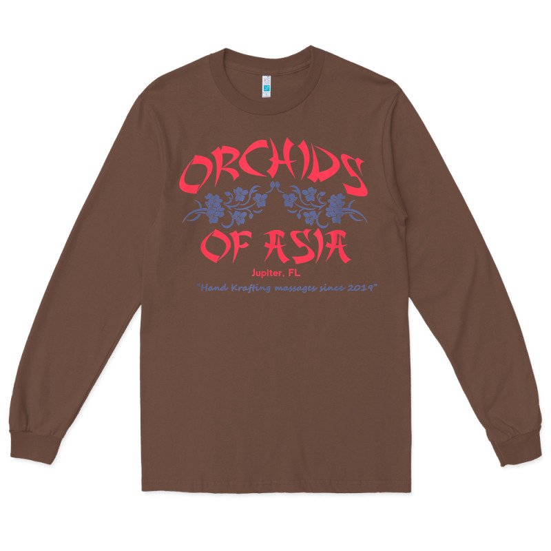 Orchids Of Asia Kraft Massage Football T Shirt Long Sleeve Tee by linhVisuals | Teevron