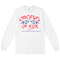White orchids of asia kraft massage football t shirt Long Sleeve Tee - linhVisuals
